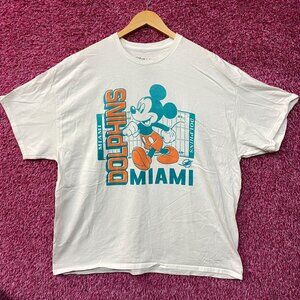Disney x Junk Food NFL Miami Dolphins Mickey Mouse Field T-Shirt XL